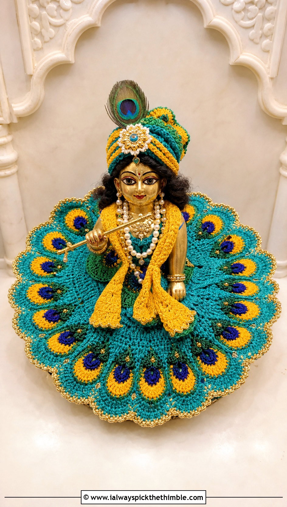 Morpankh Fan Crochet Krishna Dress With Flute - 25 crochet krishna dress outfit ideas