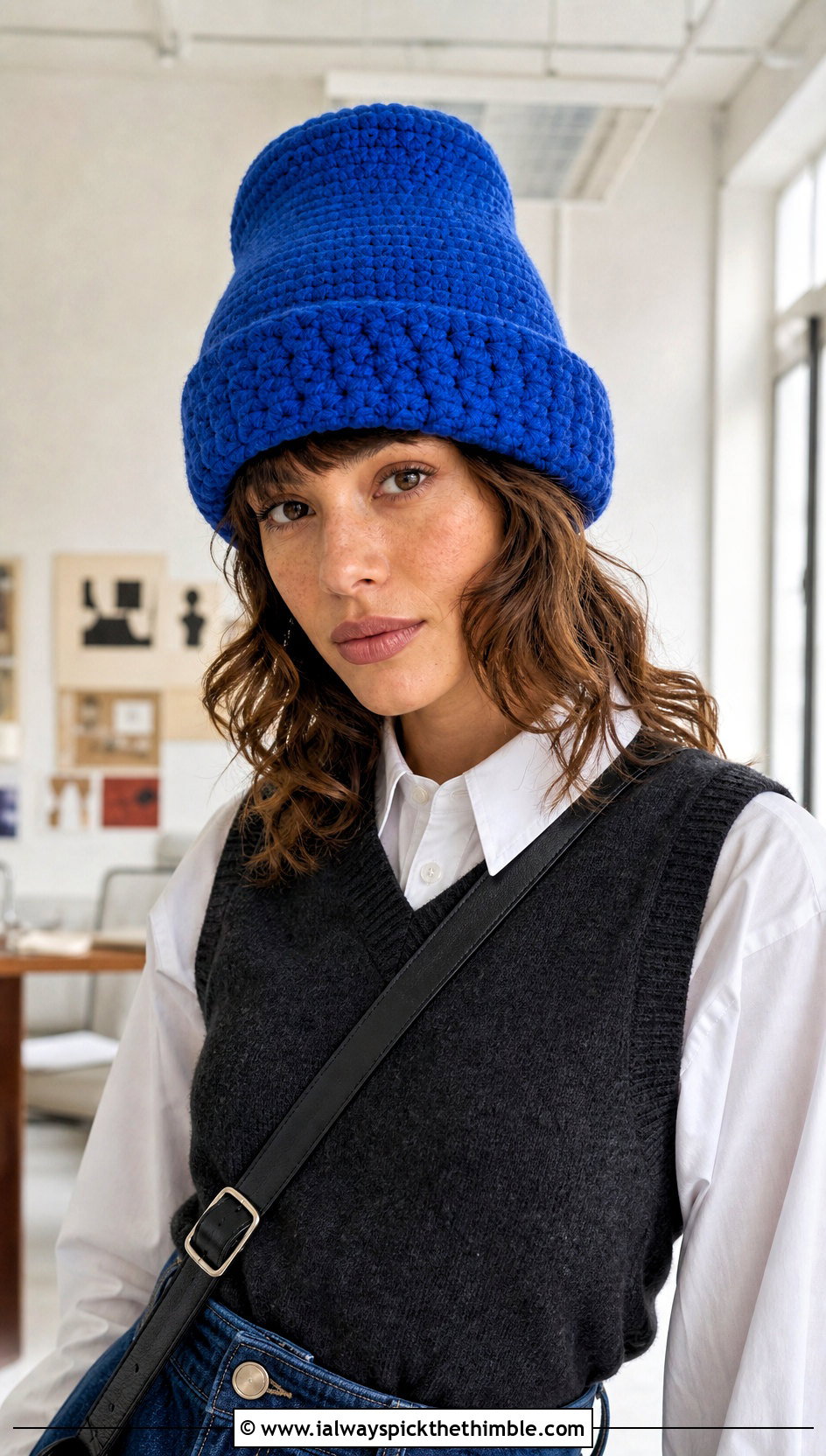 Moscow Style Crochet Hat With White Shirt - 25 crochet russian hat outfit ideas