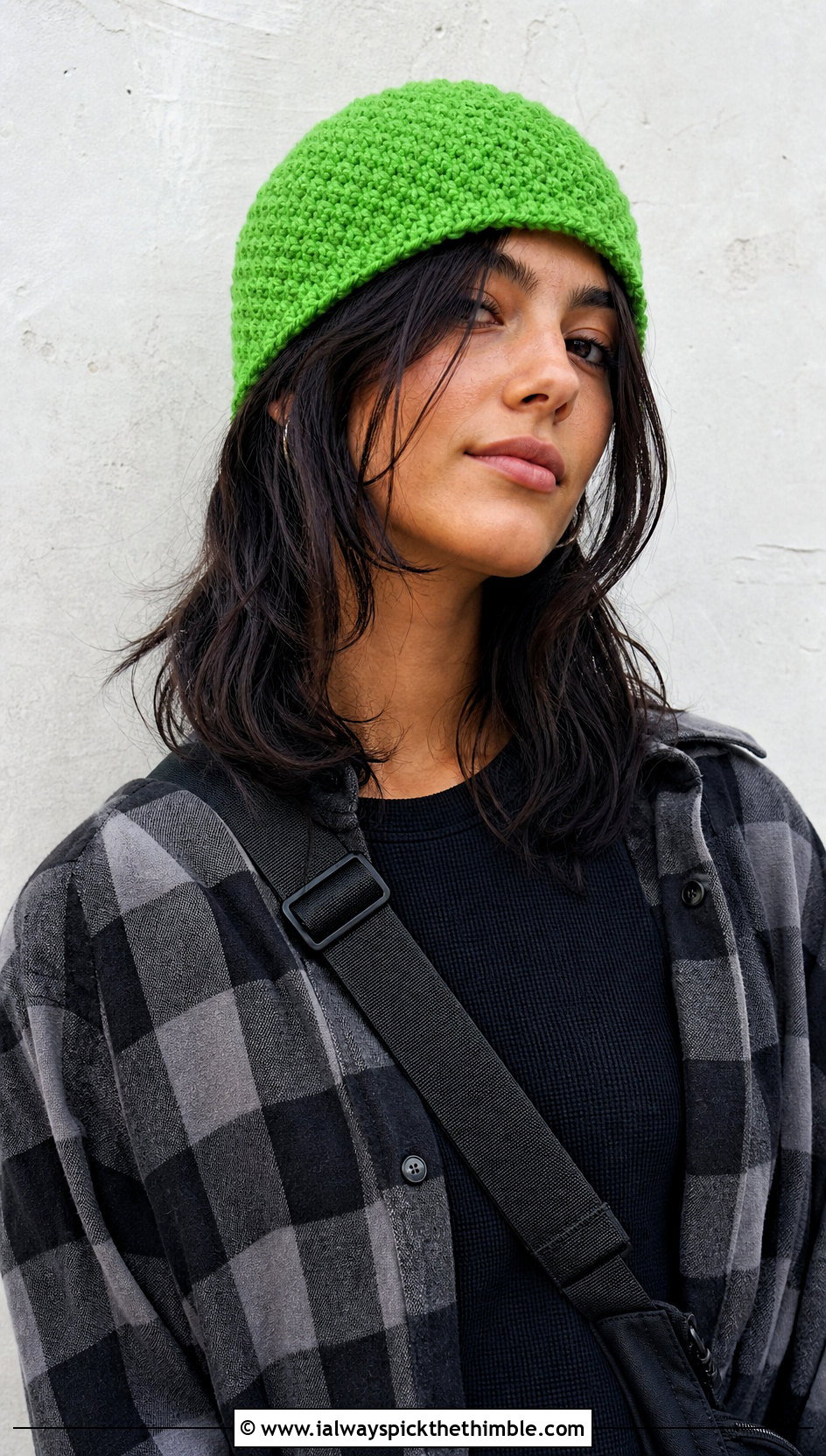 Moss Stitch Crochet Beanie With Overshirt And Cargo Pants - 15 Crochet Textured Beanie outfit ideas