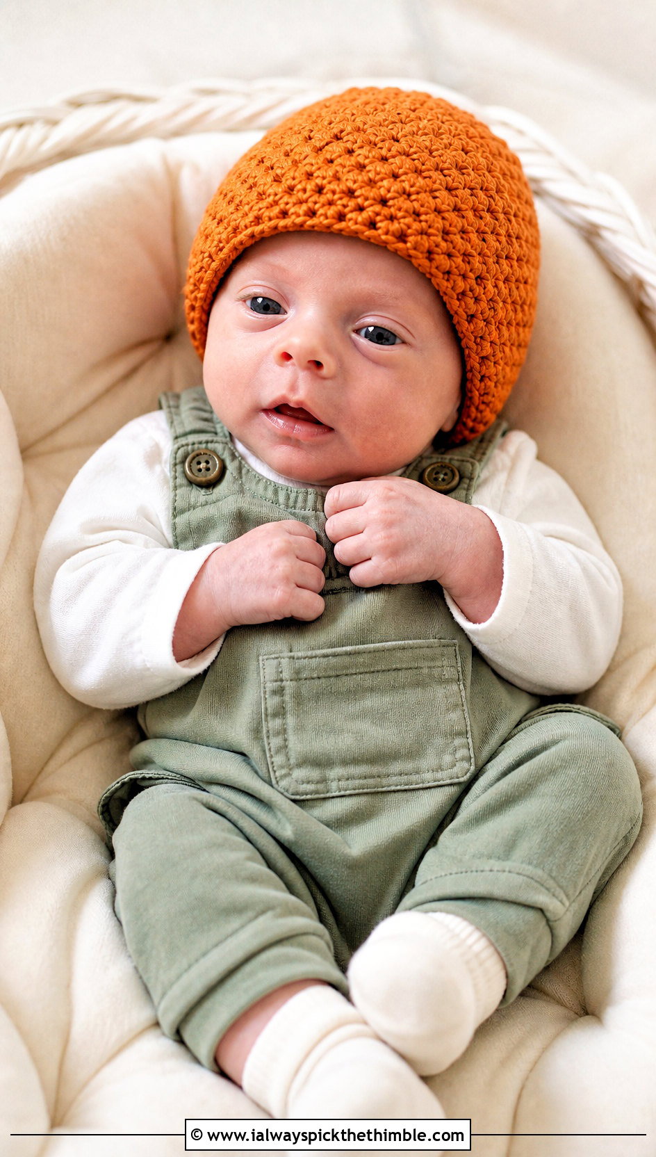 Moss Stitch Preemie Crochet Beanie With Utility Romper - 20 premie crochet beanie outfit ideas