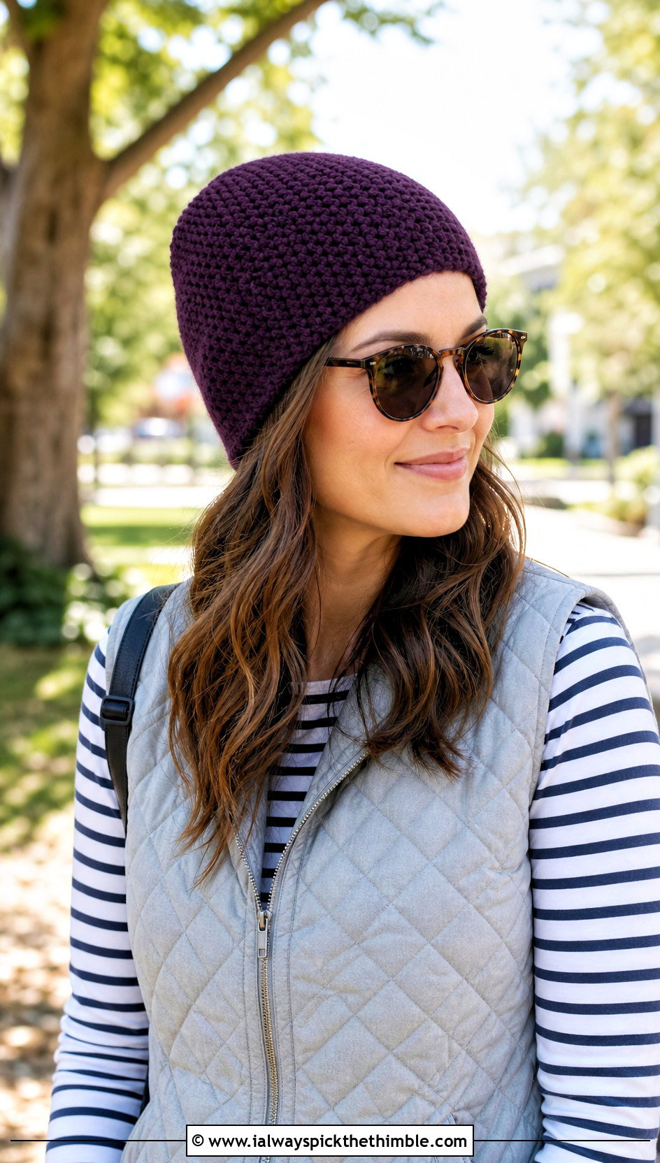 Moss Stitch Size 4 Yarn Crochet Beanie With Quilted Vest - 20 Crochet Beanie Size 4 Yarn outfit ideas