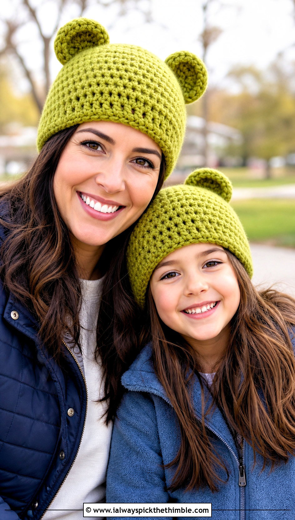 Mother Daughter Animal Ear Crochet Hats With Weekend Basics - 20 Mother Daughter Crochet Hats outfit ideas
