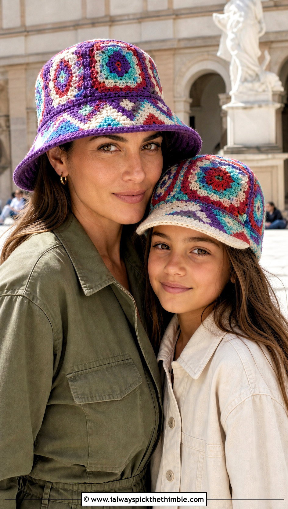 Mother Daughter Tapestry Crochet Hats With Utility Outfits - 20 Mother Daughter Crochet Hats outfit ideas