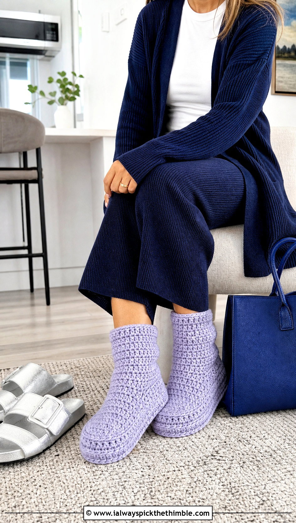 Mukluk Chunky Crochet Socks With A Knit Travel Set - 15 crochet sock chunky yarn outfit ideas