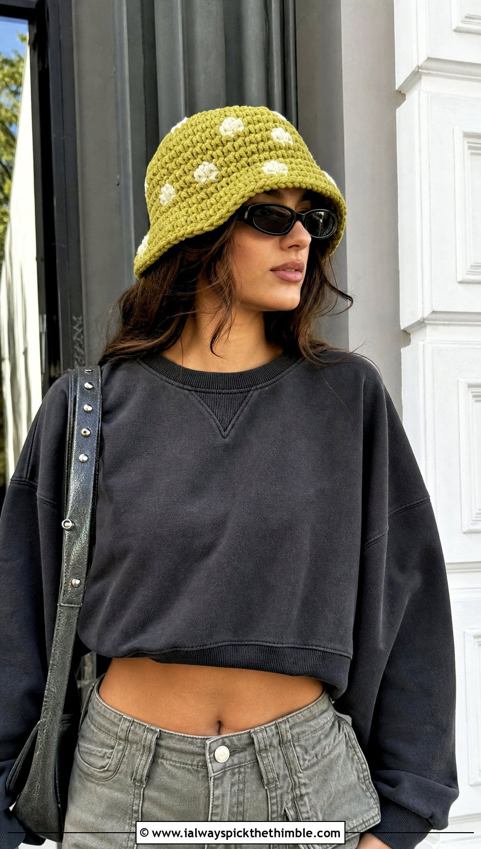 Mushroom Bucket Hat With Cargo Pants - 25 crochet mushroom hat outfit ideas