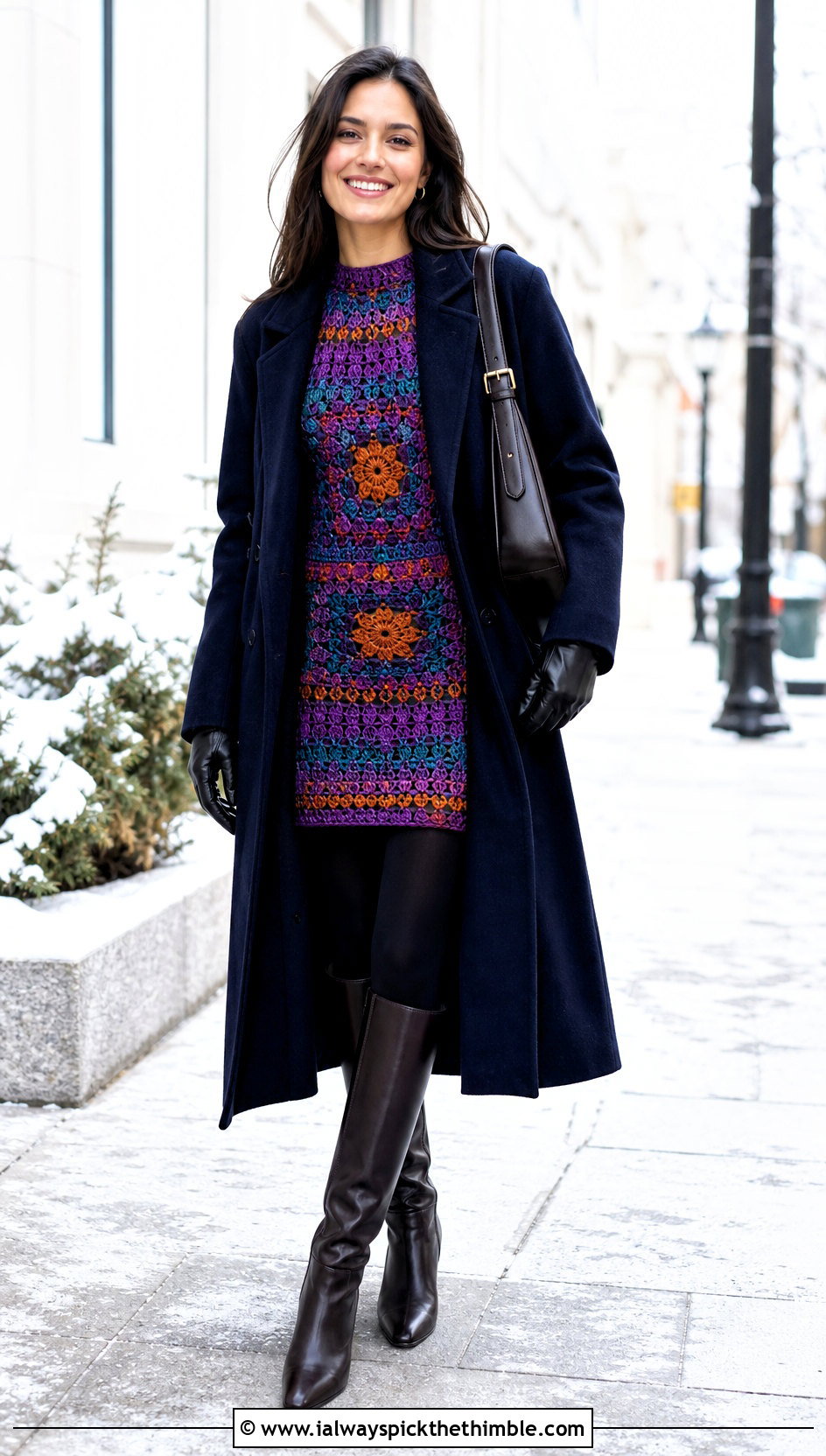 Myra Crochet Mini Dress With Long Wool Coat - 15 Myra Crochet Mini Dress outfit ideas