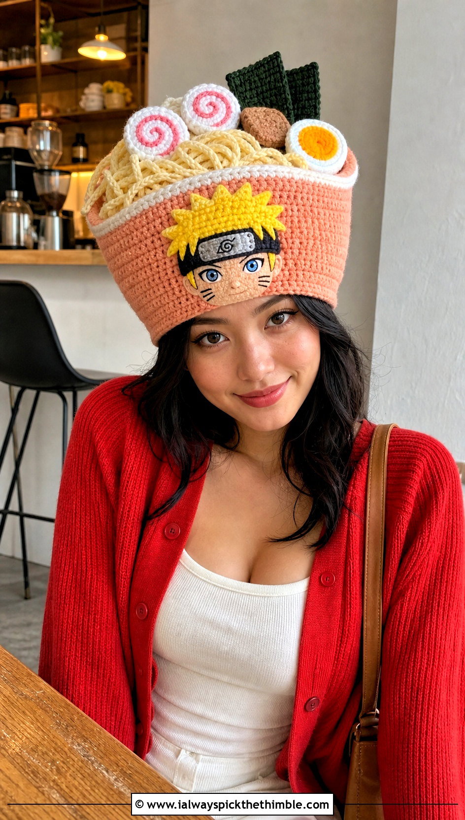 Naruto Ramen Bowl Hat With Cardigan Set - 20 naruto crochet hat outfit ideas