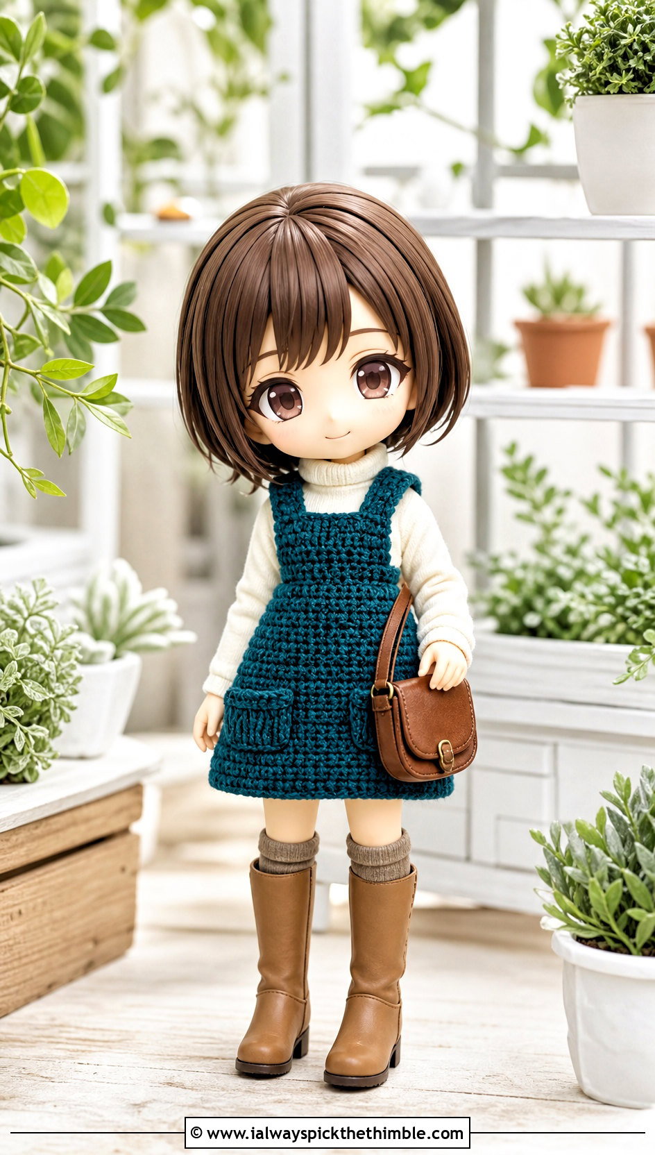 Nendoroid Crochet Pinafore With Turtleneck - 15 Nendoroid Crochet Clothes and outfit ideas