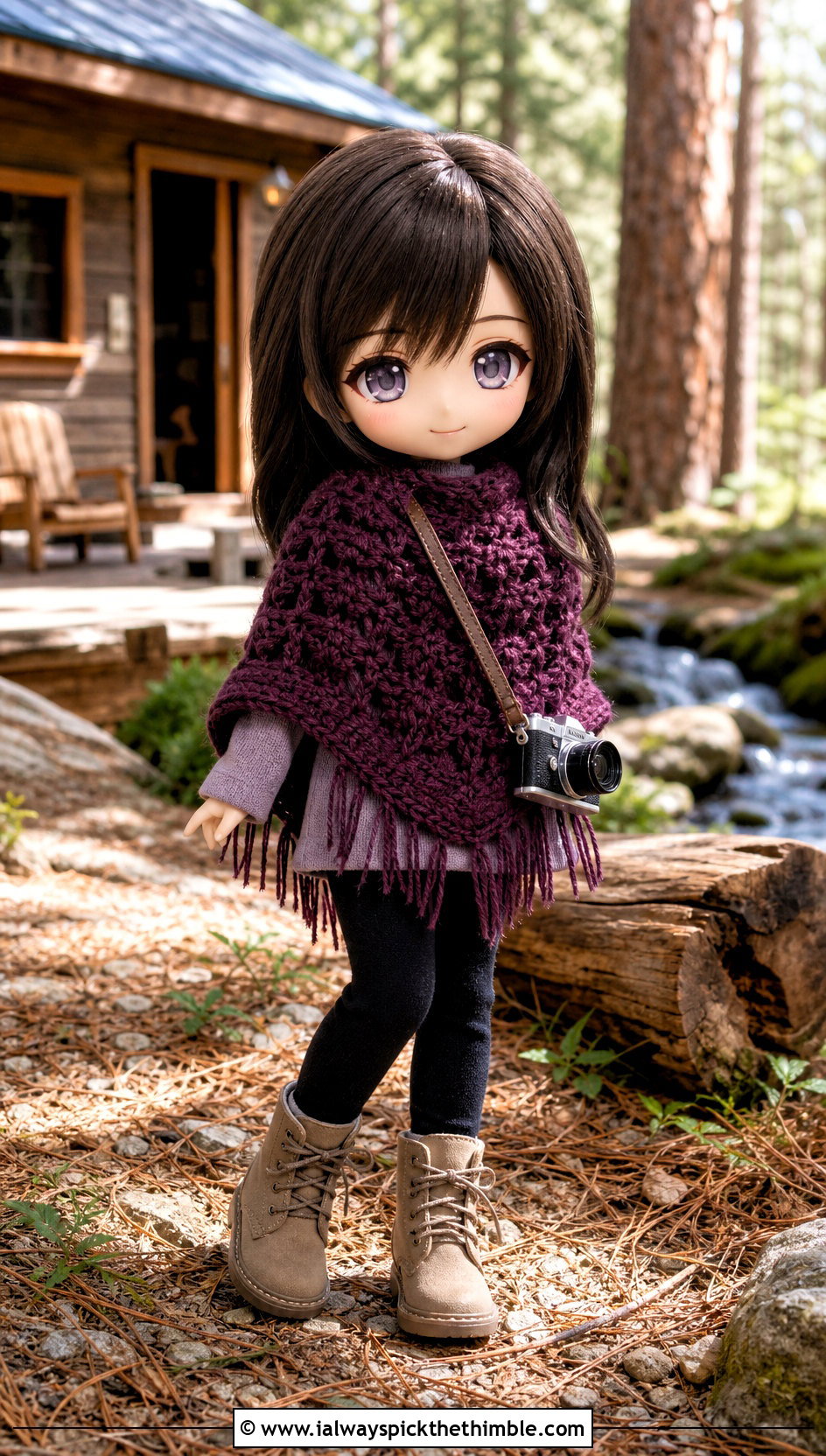 Nendoroid Crochet Poncho With Leggings - 15 Nendoroid Crochet Clothes and outfit ideas