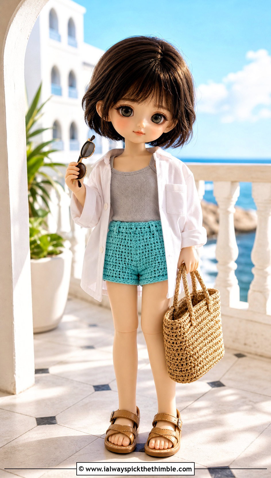 Nendoroid Crochet Shorts With Button Down Shirt - 15 Nendoroid Crochet Clothes and outfit ideas
