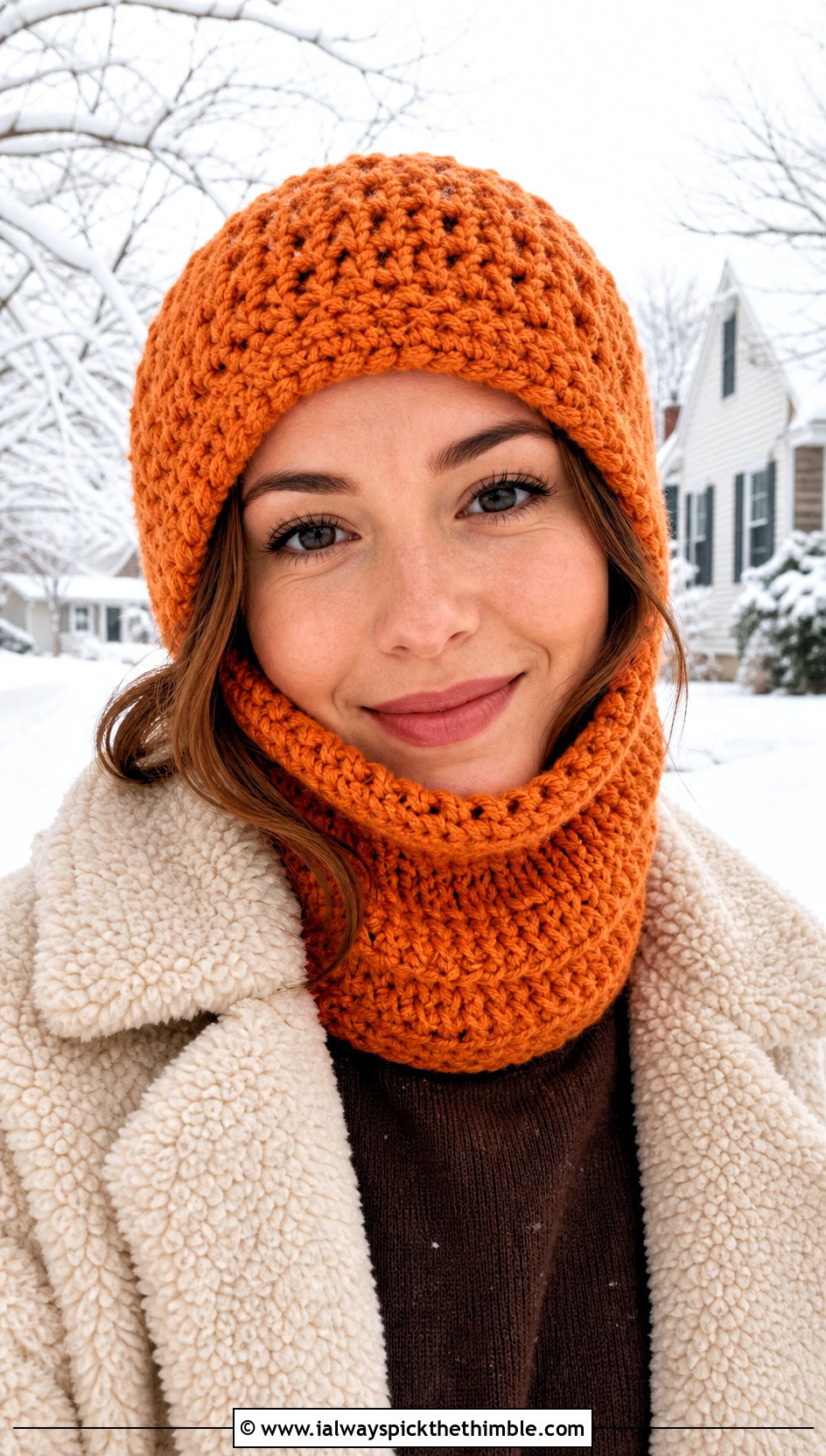 Open Face Crochet Balaclava With Teddy Coat - 25 crochet balaclava outfit ideas