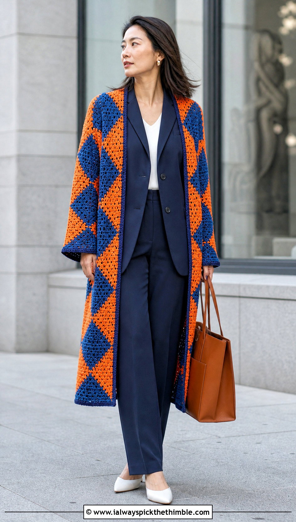 Open Front Howl Crochet Coat With Matching Suit - 20 howl crochet coat outfit ideas