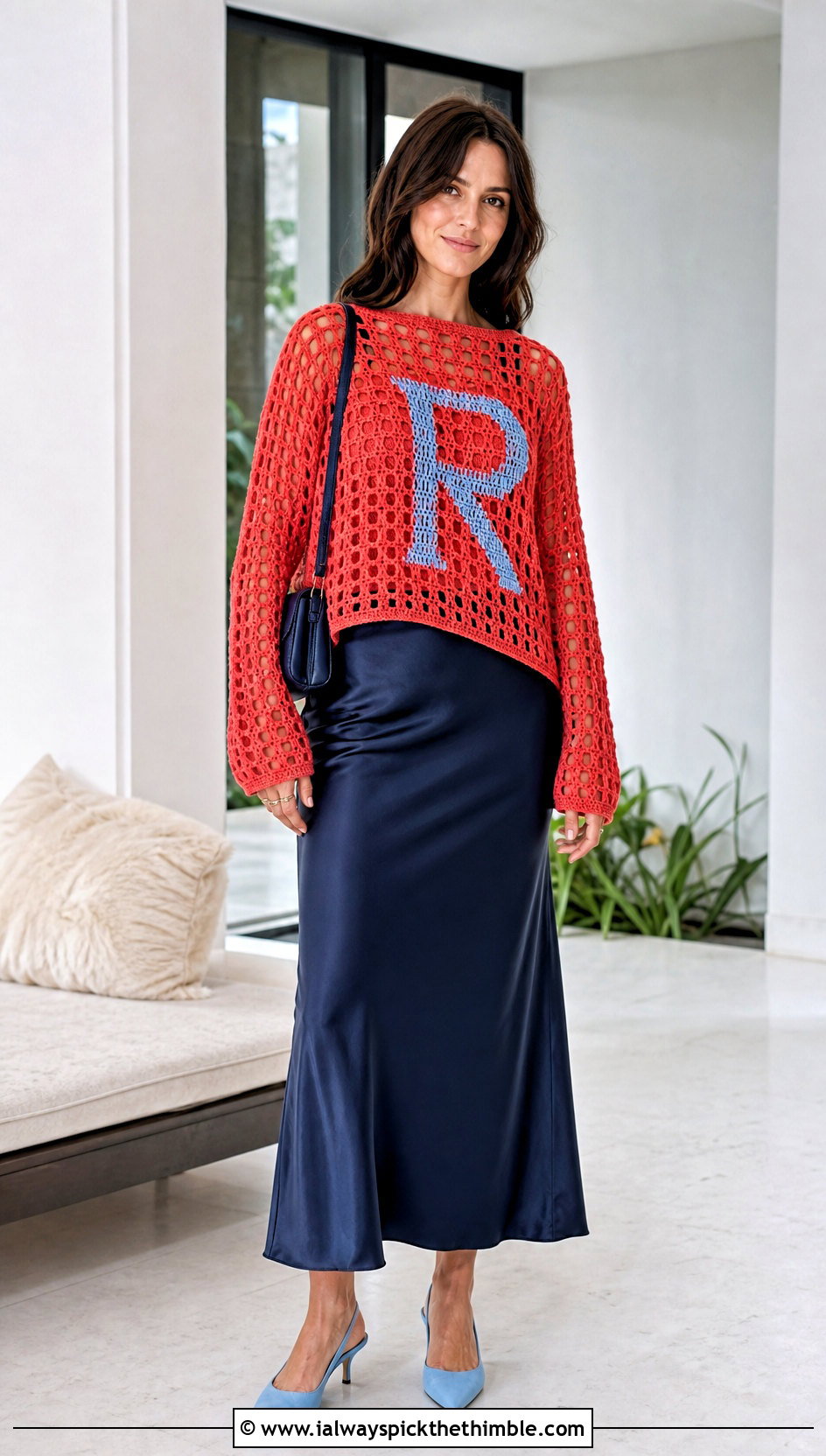 Open Stitch Crochet Ron Weasley Sweater With Slip Dress - 20 Crochet Ron Weasley Sweater outfit ideas