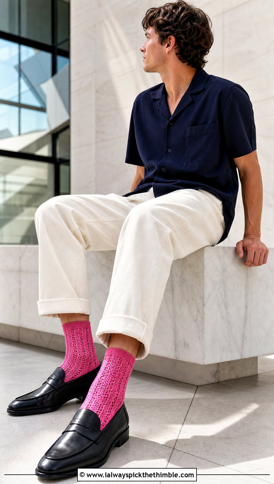 Openwork Crochet Socks With White Jeans - 20 men's crochet socks outfit ideas