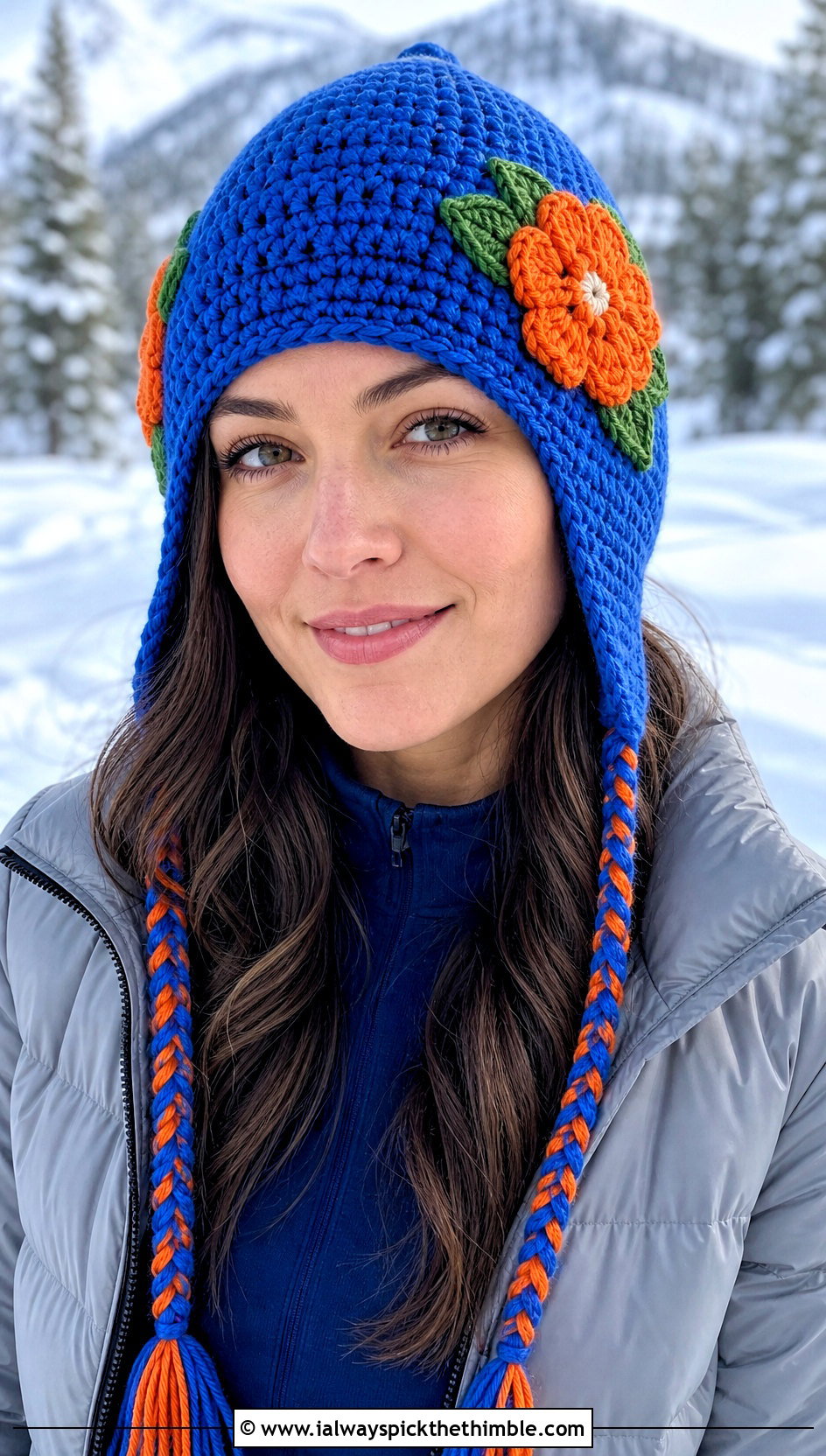 Orange Blossom Earflap Hat With Puffer Jacket - 25 orange blossom crochet hat outfit ideas