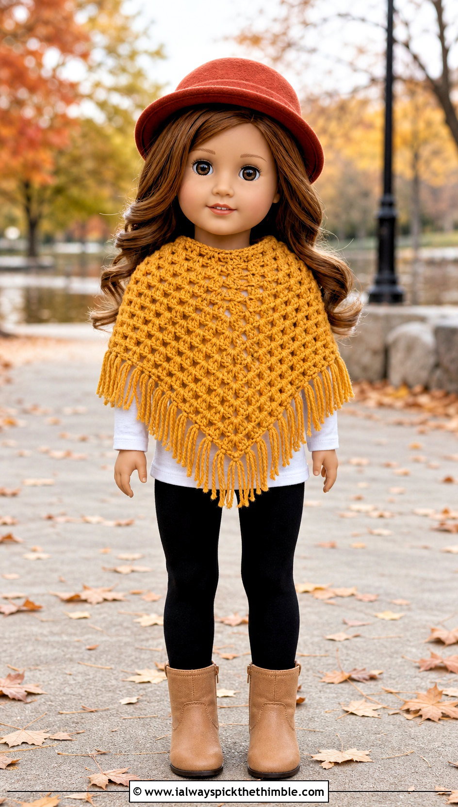 Our Generation Doll Crochet Poncho With Leggings And Boots - 15 Crochet Our Generation Doll Clothes and outfit ideas