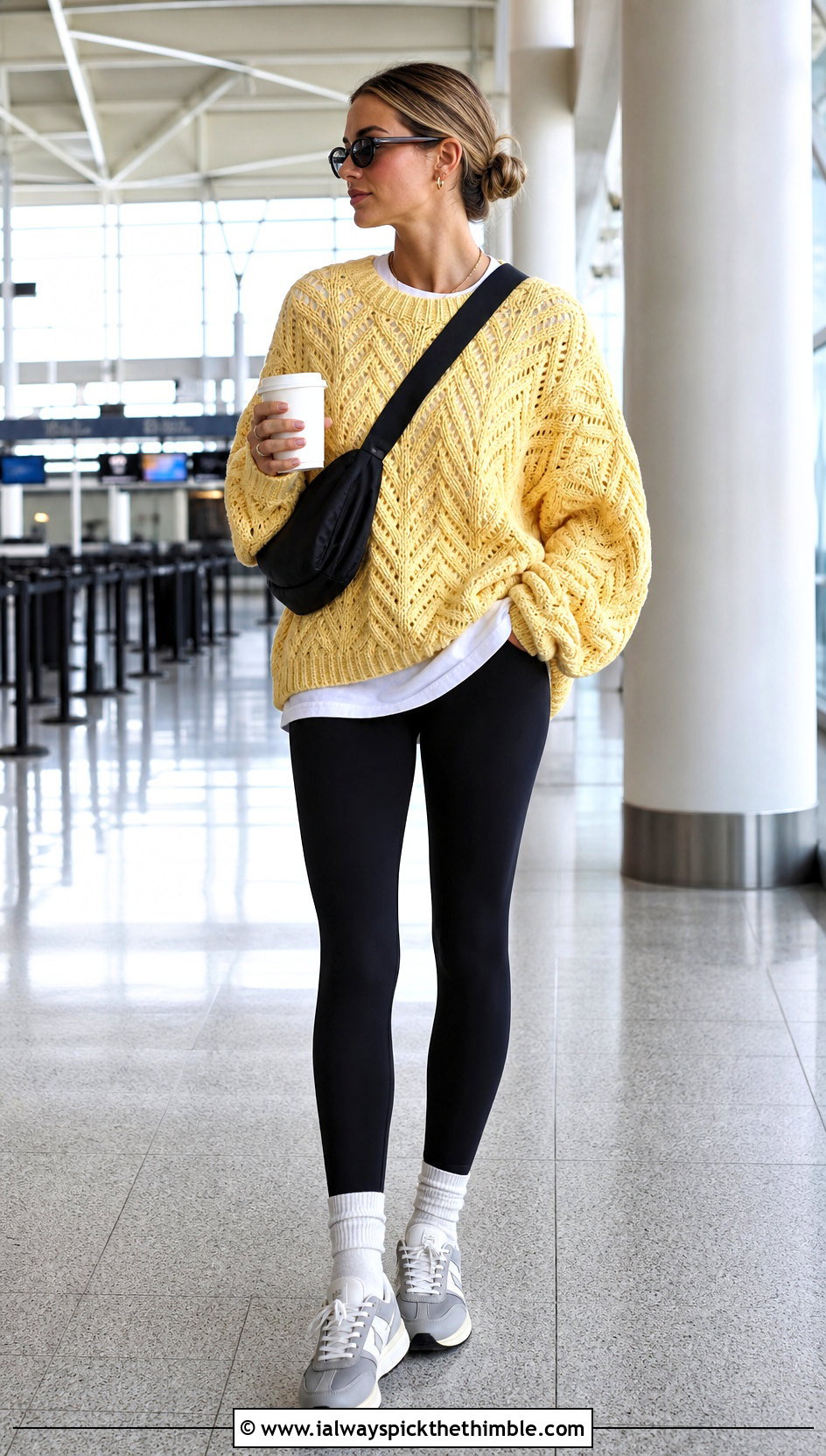 Oversized Chevron Crochet Sweater With Leggings - 20 Chevron Crochet Sweater outfit ideas