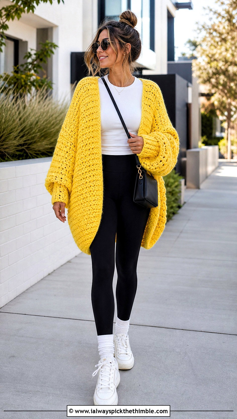 Oversized Cocoon Crochet Cardigan With Leggings - 15 Couch Crochet Cardigan outfit ideas