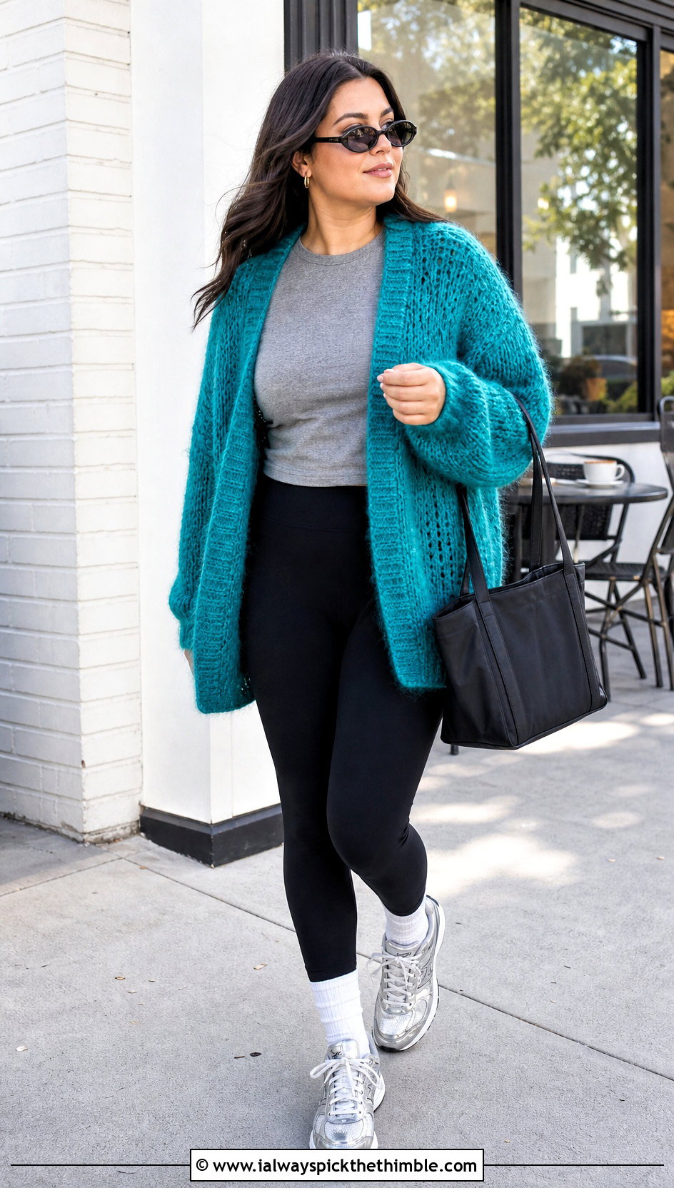 Oversized Crochet Mohair Cardigan With Leggings - 25 crochet mohair cardigan outfit ideas