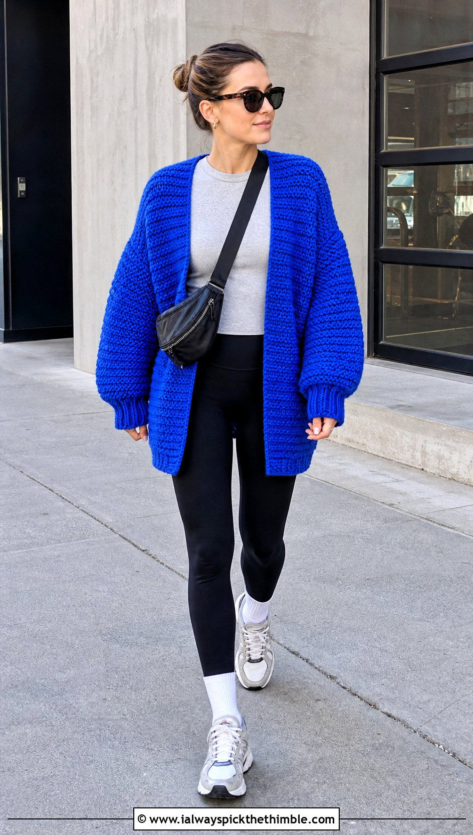 Oversized Half Double Crochet Cardigan With Leggings - 20 Half Double Crochet Cardigan outfit ideas
