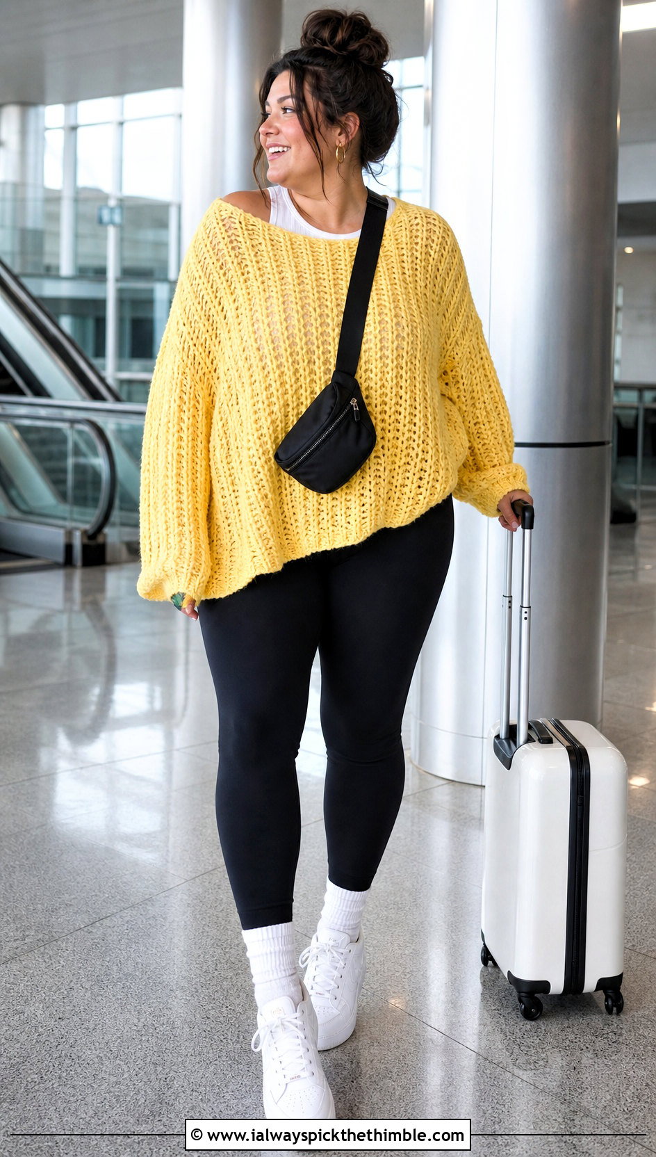 Oversized One Panel Crochet Sweater With Leggings - 20 One Panel Crochet Sweater outfit ideas