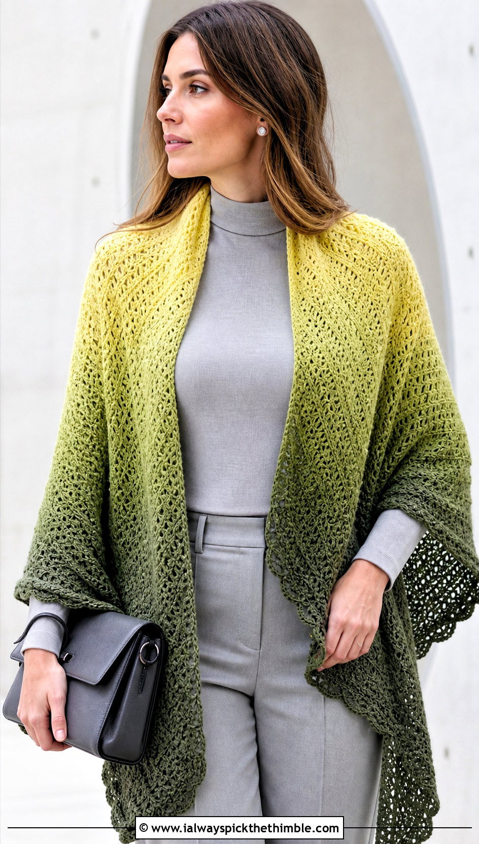 Oversized Wrap Scarf With Monochrome Outfit - 15 Scheepjes Whirl Crochet Scarf outfit ideas