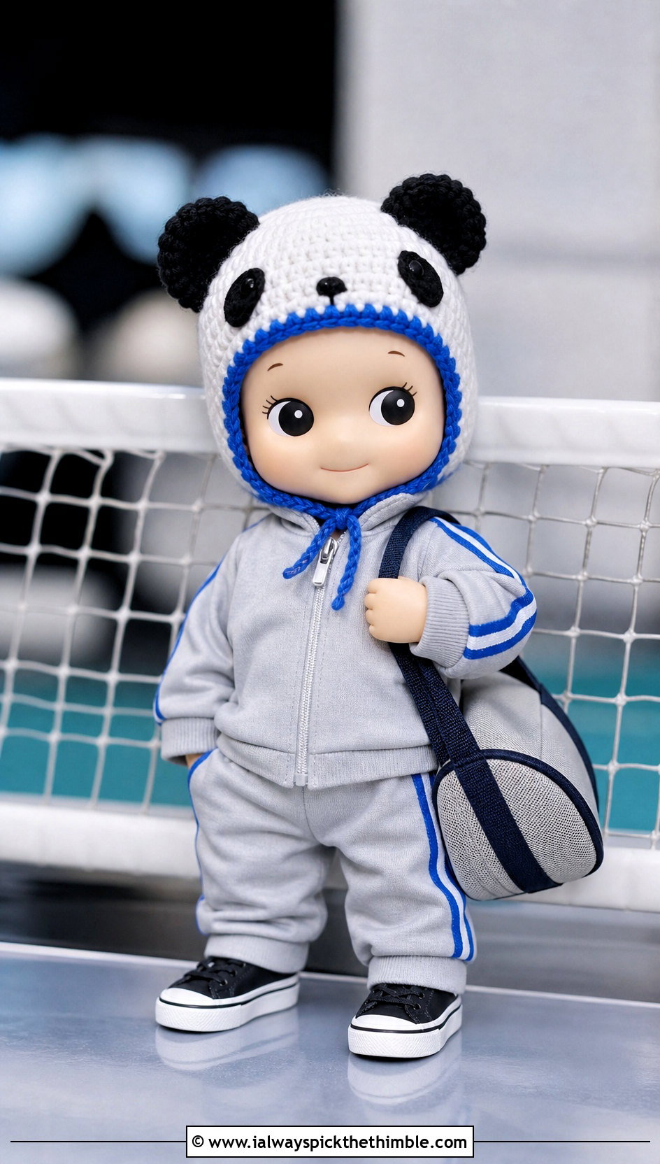 Panda Ear Cap Sonny Angel Crochet Hat With Track Suit - 20 sonny angel crochet hat outfit ideas