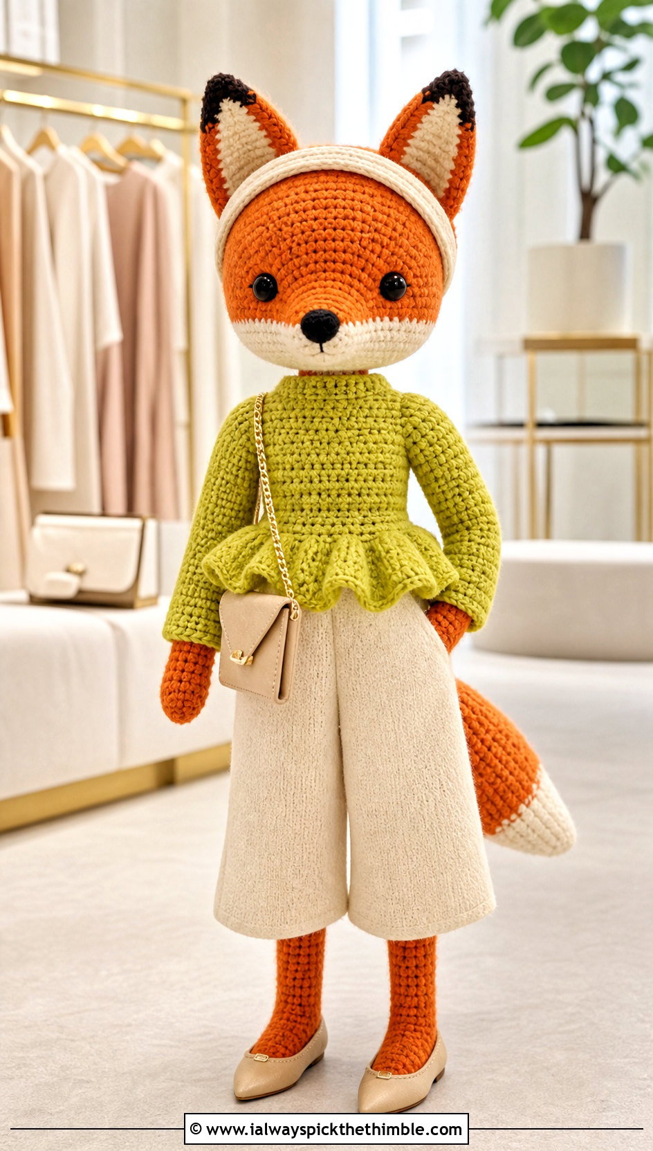 Peplum Crochet Toy Sweater With Culottes - 20 Crochet Sweater For Toy outfit ideas