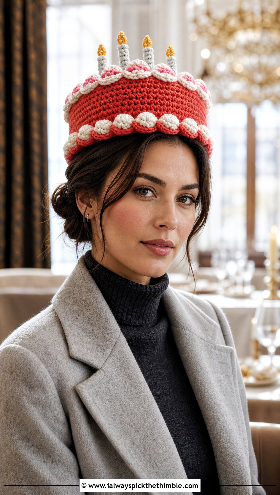 Pillbox Cake Crochet Birthday Hat With Long Coat - 20 crochet birthday hat outfit ideas