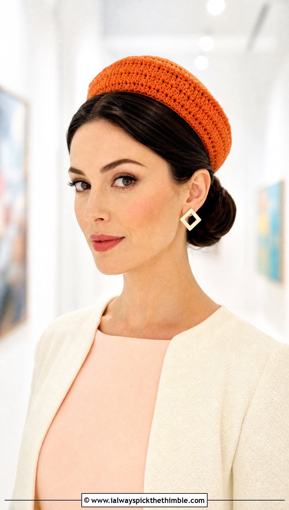 Pillbox Photo Prop Crochet Hat With Shift Dress - 15 Photo Prop Crochet Hat outfit ideas