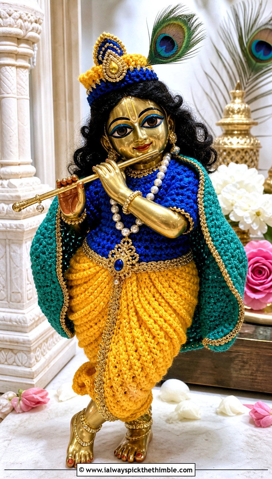 Pitambara Crochet Krishna Dhoti Kurta With Morpankh - 25 crochet krishna dress outfit ideas