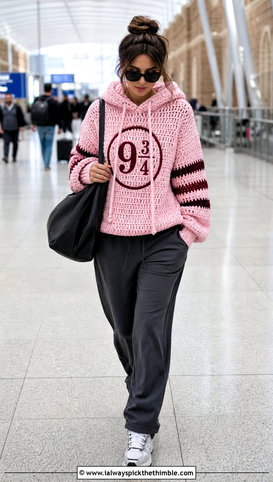 Platform 9 Crochet Hoodie With Track Pants - 20 harry potter crochet clothes and outfit ideas
