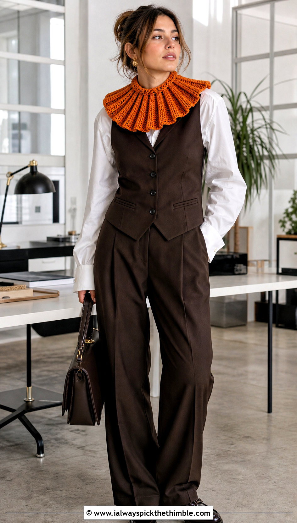 Pleated Clown Crochet Ruffle Collar With Suit Vest - 20 Clown Crochet Ruffle Collar outfit ideas