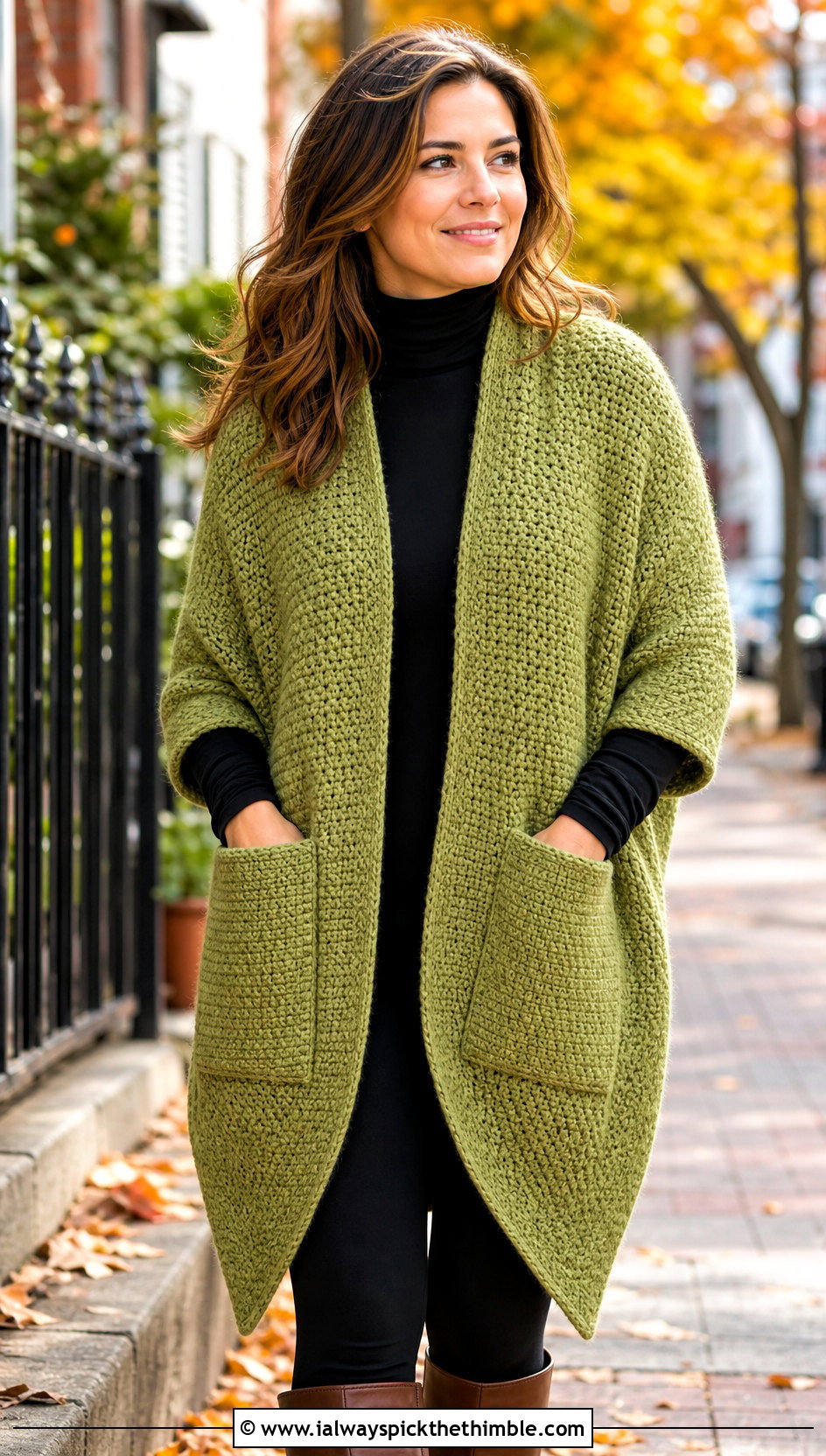 Pocket Moss Stitch Shawl With Leggings And Riding Boots - 20 Crochet Moss Stitch Shawl outfit ideas