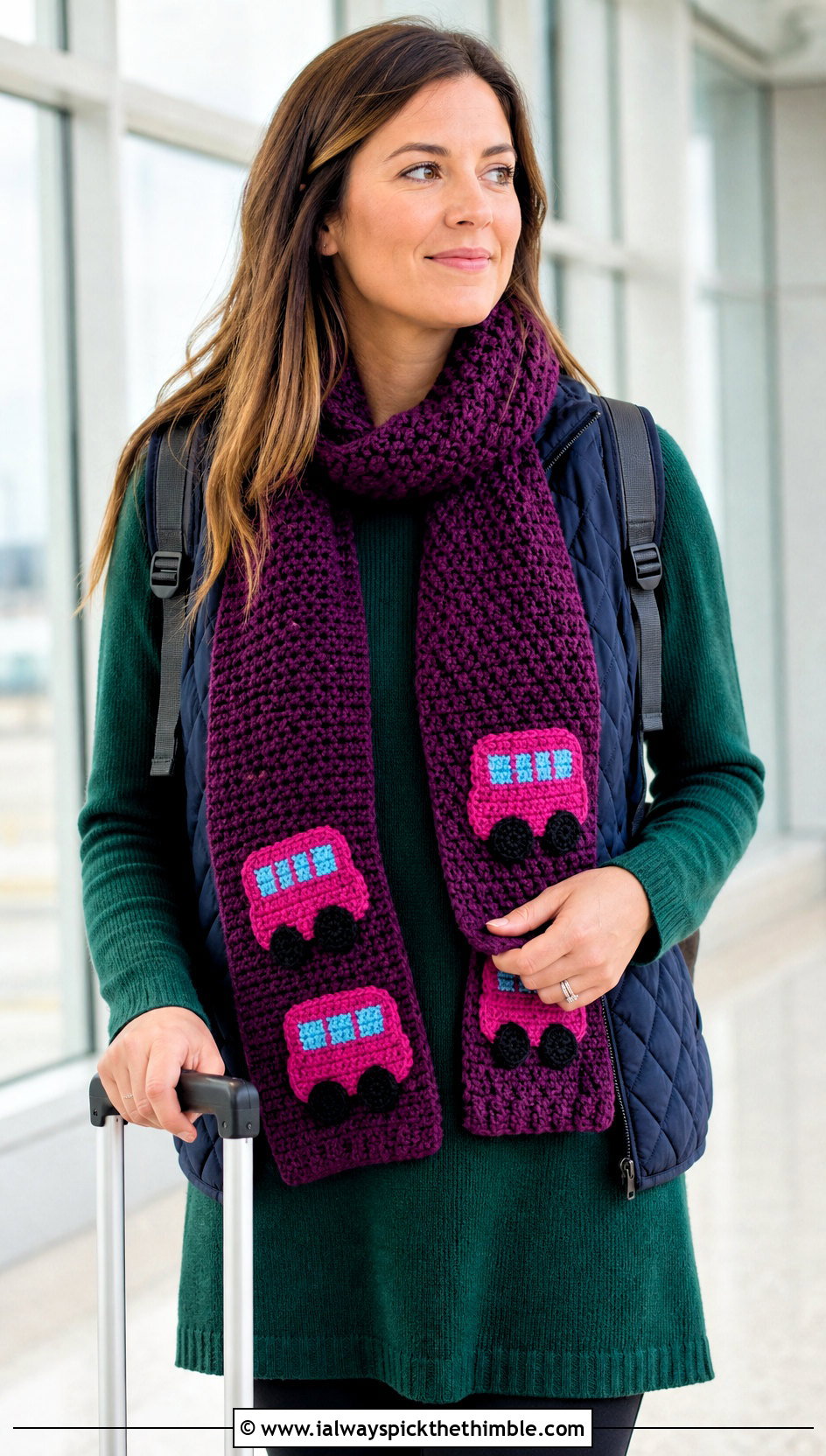 Pocket School Bus Scarf With Leggings - 20 Crochet School Bus Scarf outfit ideas