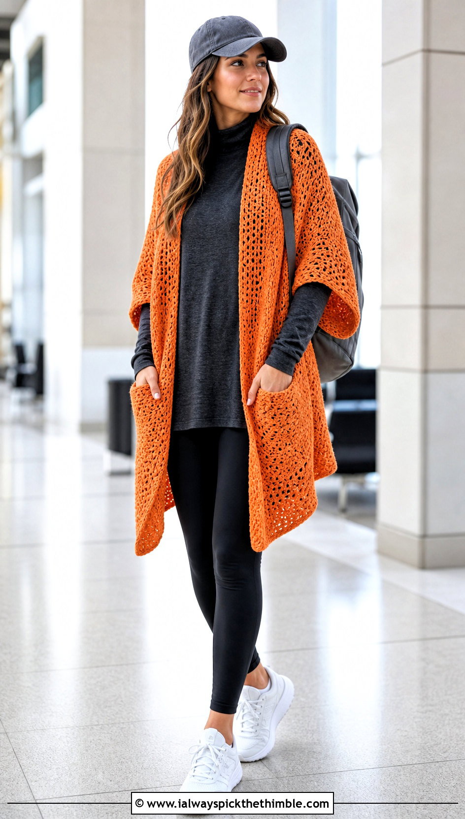 Pocket Worsted Weight Crochet Shawl With Leggings - 20 Crochet Shawl Worsted Weight Yarn outfit ideas