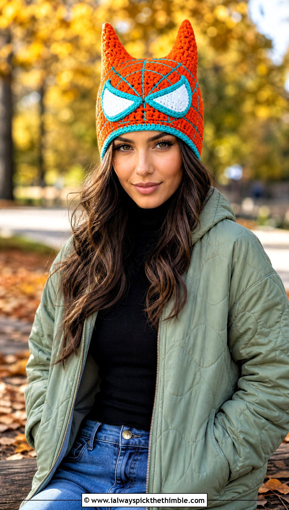 Pointed Crown Mayday Crochet Beanie With Quilted Jacket - 20 mayday crochet beanie outfit ideas