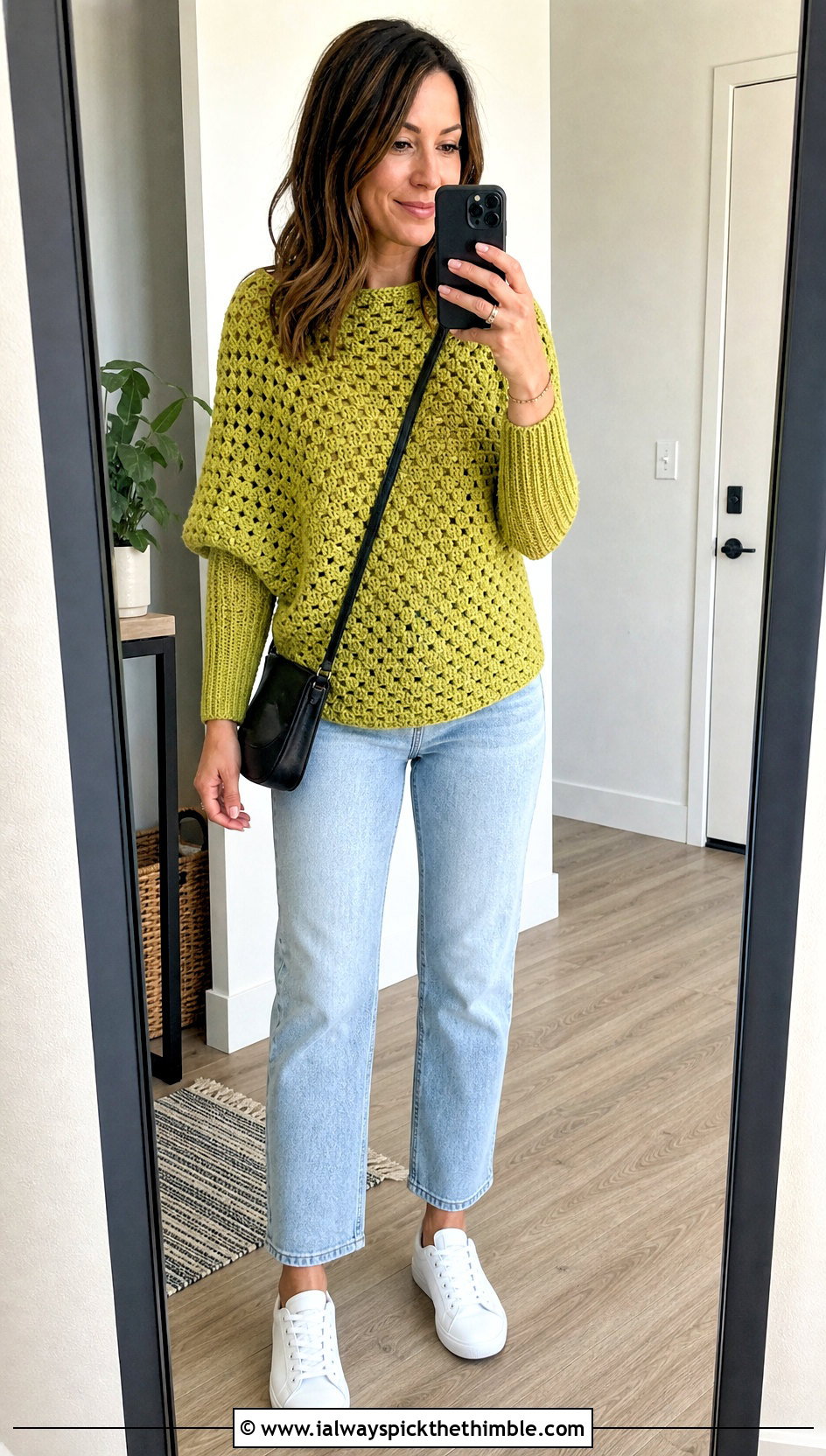 Poncho Sweater With Straight Leg Jeans - 20 woman winter crochet poncho outfit ideas