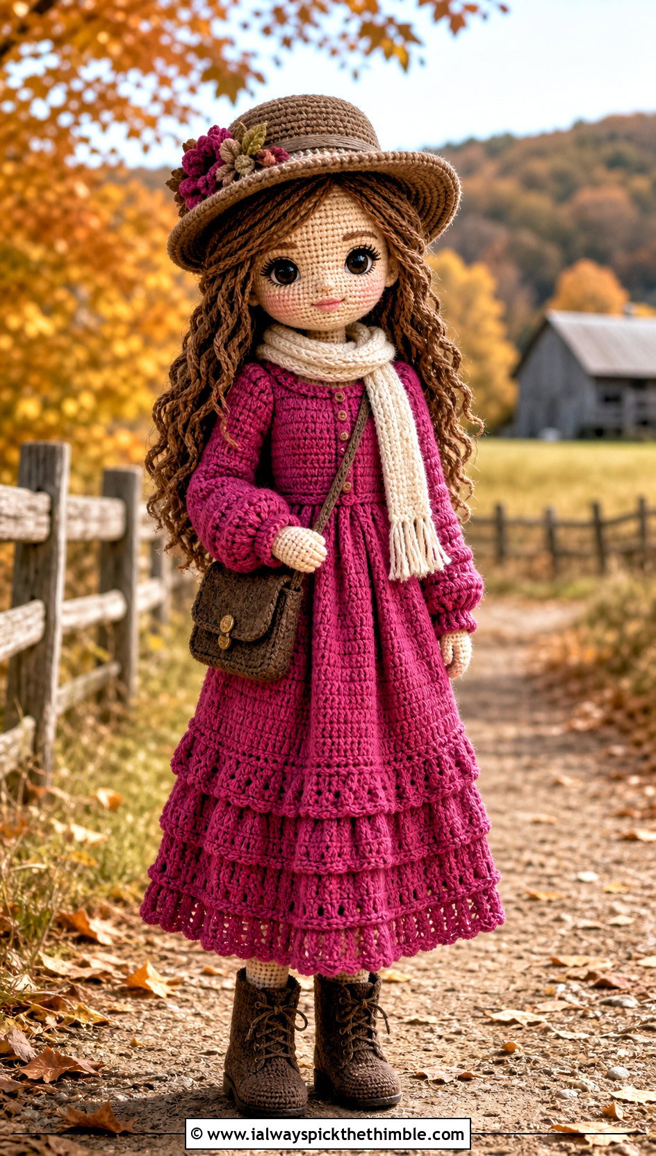 Prairie Crochet Doll Dress With Ankle Boots - 25 crochet doll dress outfit ideas