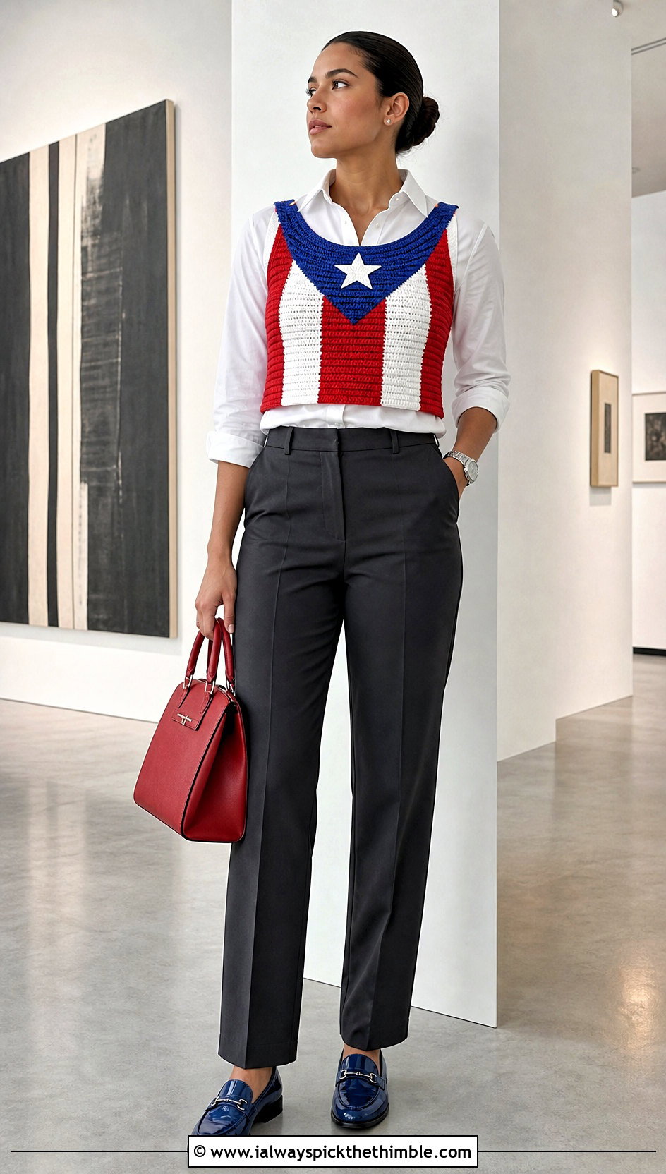 Puerto Rican Flag Ribbed Crochet Crop Top With Suit Separates - 20 Puerto Rican Flag Crochet Top outfit ideas