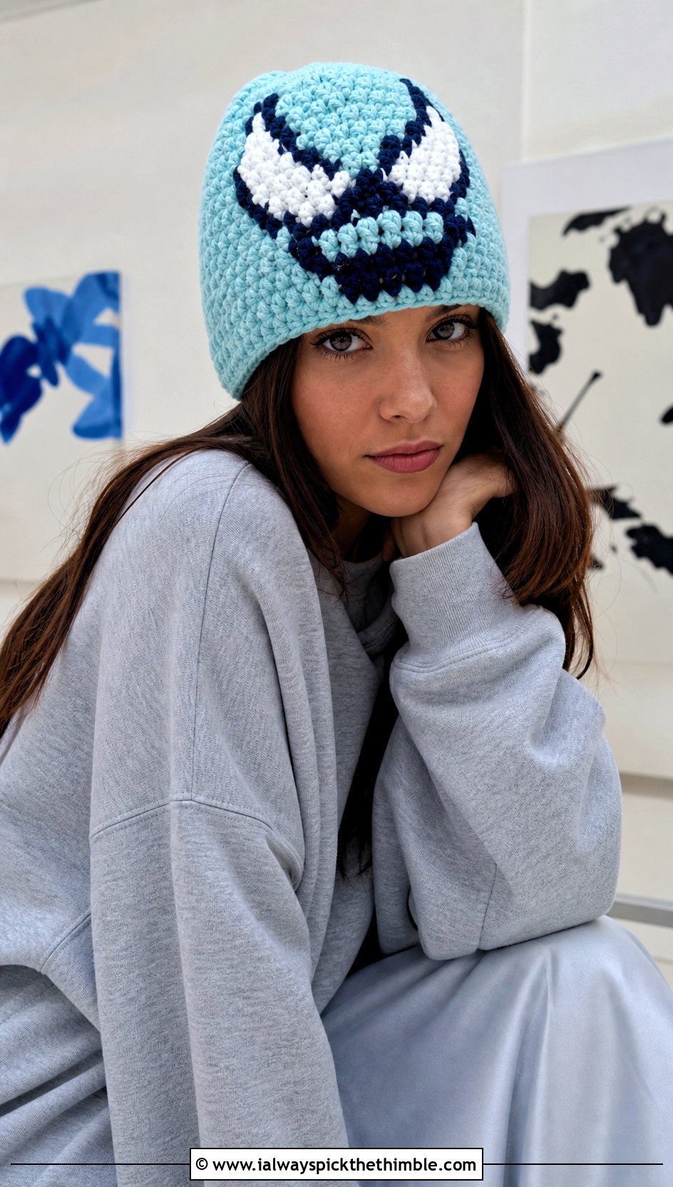 Puff Stitch Venom Crochet Beanie With Satin Skirt - 20 venom crochet beanie outfit ideas