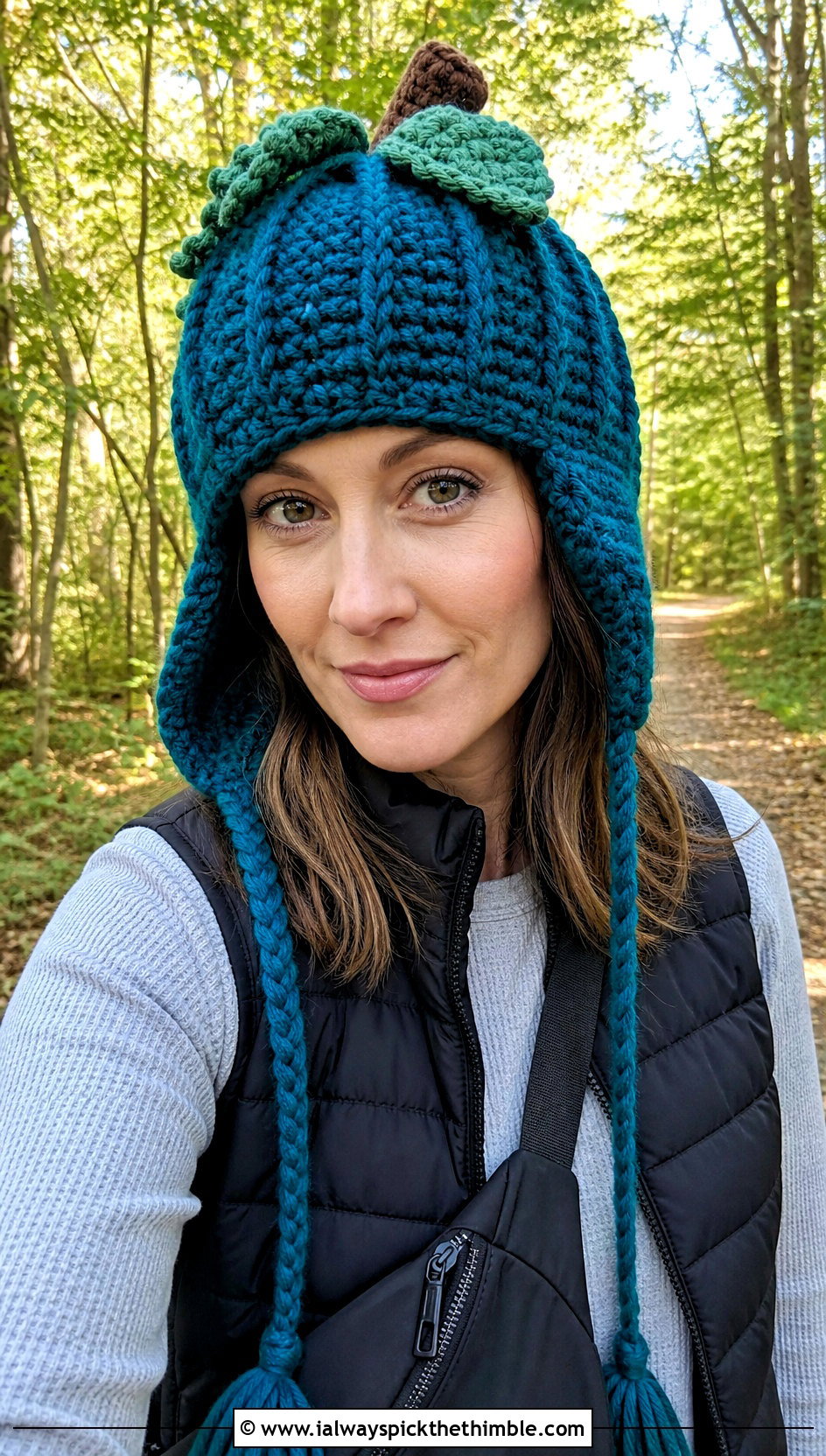 Pumpkin Earflap Hat With Puffer Vest - 15 Crocheted Pumpkin Hat outfit ideas
