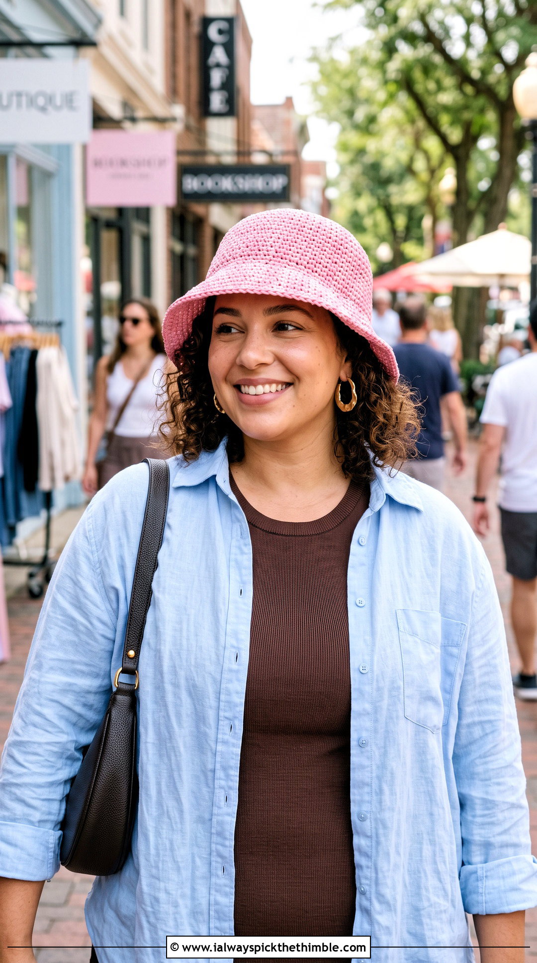 Raffia Cotton Blend Crochet Bucket Hat With Knit Dress - 20 crochet raffia bucket hat outfit ideas