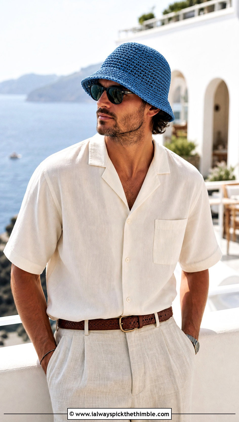 Raffia Crochet Bucket Hat With Vacation Outfit - 25 crochet hat for man outfit ideas