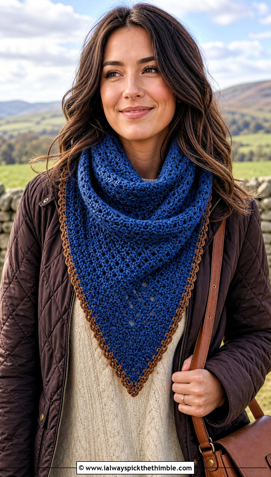Ravenclaw Triangle Crochet Hogwarts Scarf With Quilted Jacket - 20 crochet hogwarts scarf outfit ideas