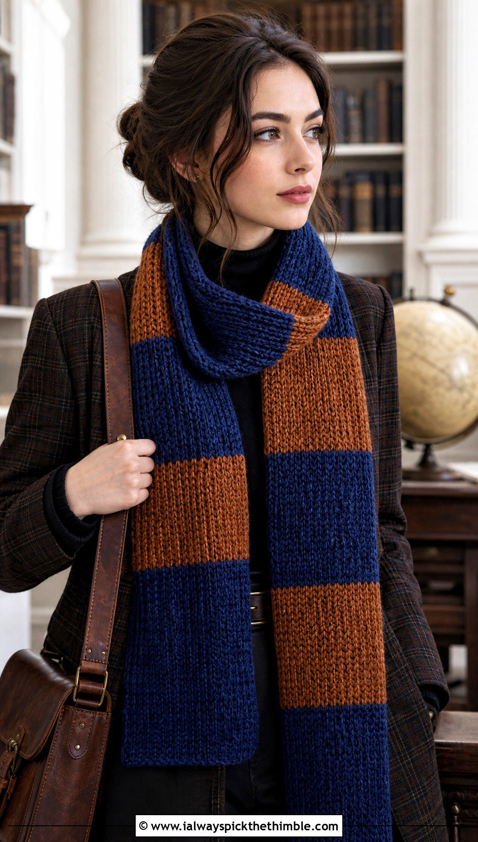 Ravenclaw Tunisian Crochet Hogwarts Scarf With Plaid Skirt - 20 crochet hogwarts scarf outfit ideas