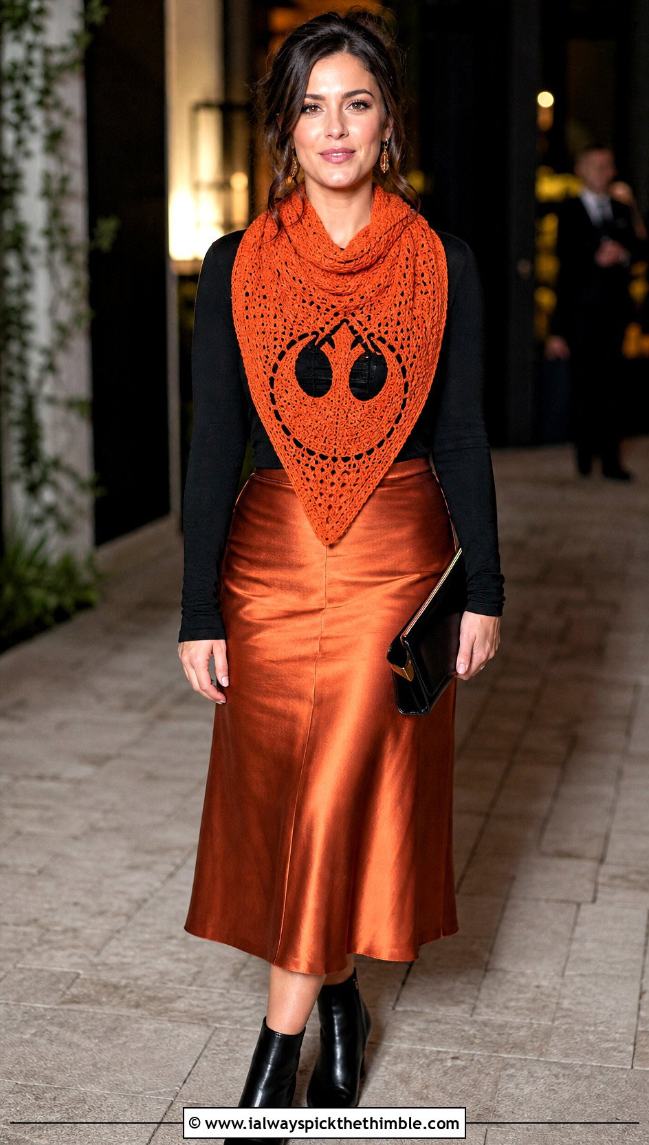 Rebel Alliance Triangle Scarf With Satin Skirt - 15 Crochet Star Wars Scarf outfit ideas