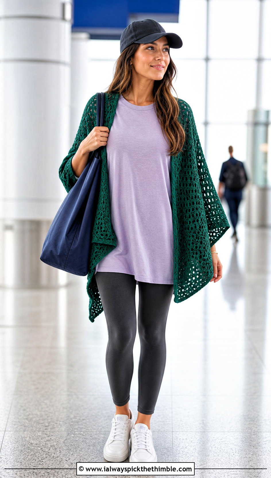Rectangle Crochet Shrug With Leggings And T Shirt - 20 simple crochet shrug outfit ideas