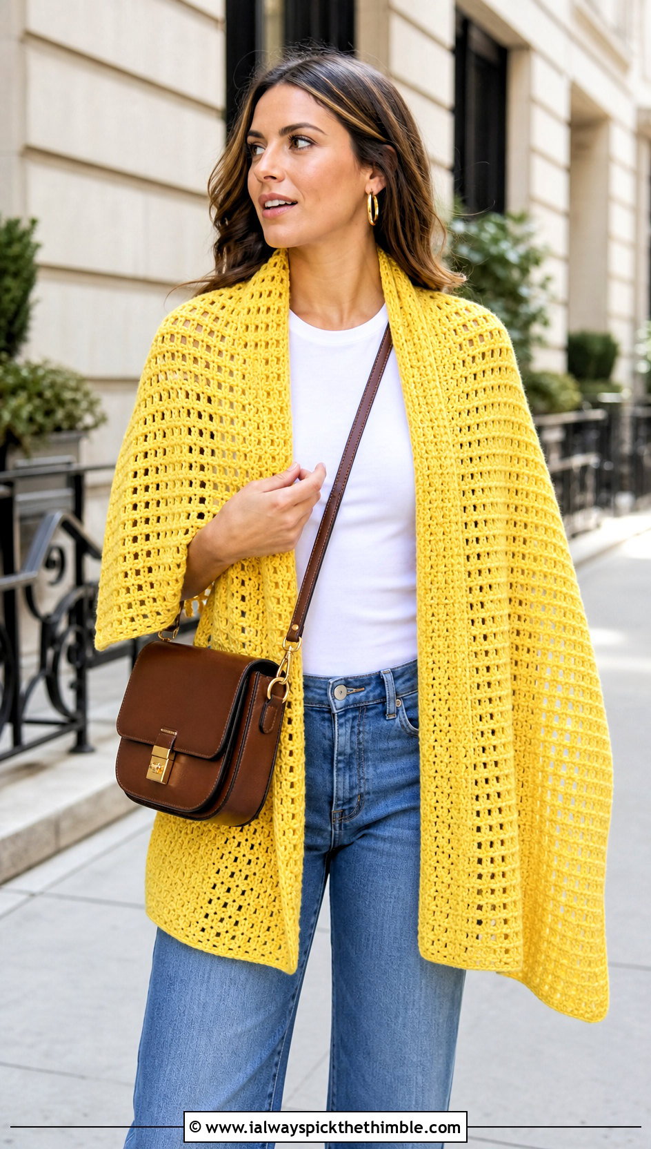 Rectangle Prayer Shawl With Straight Leg Jeans - 25 easy crochet prayer shawls outfit ideas