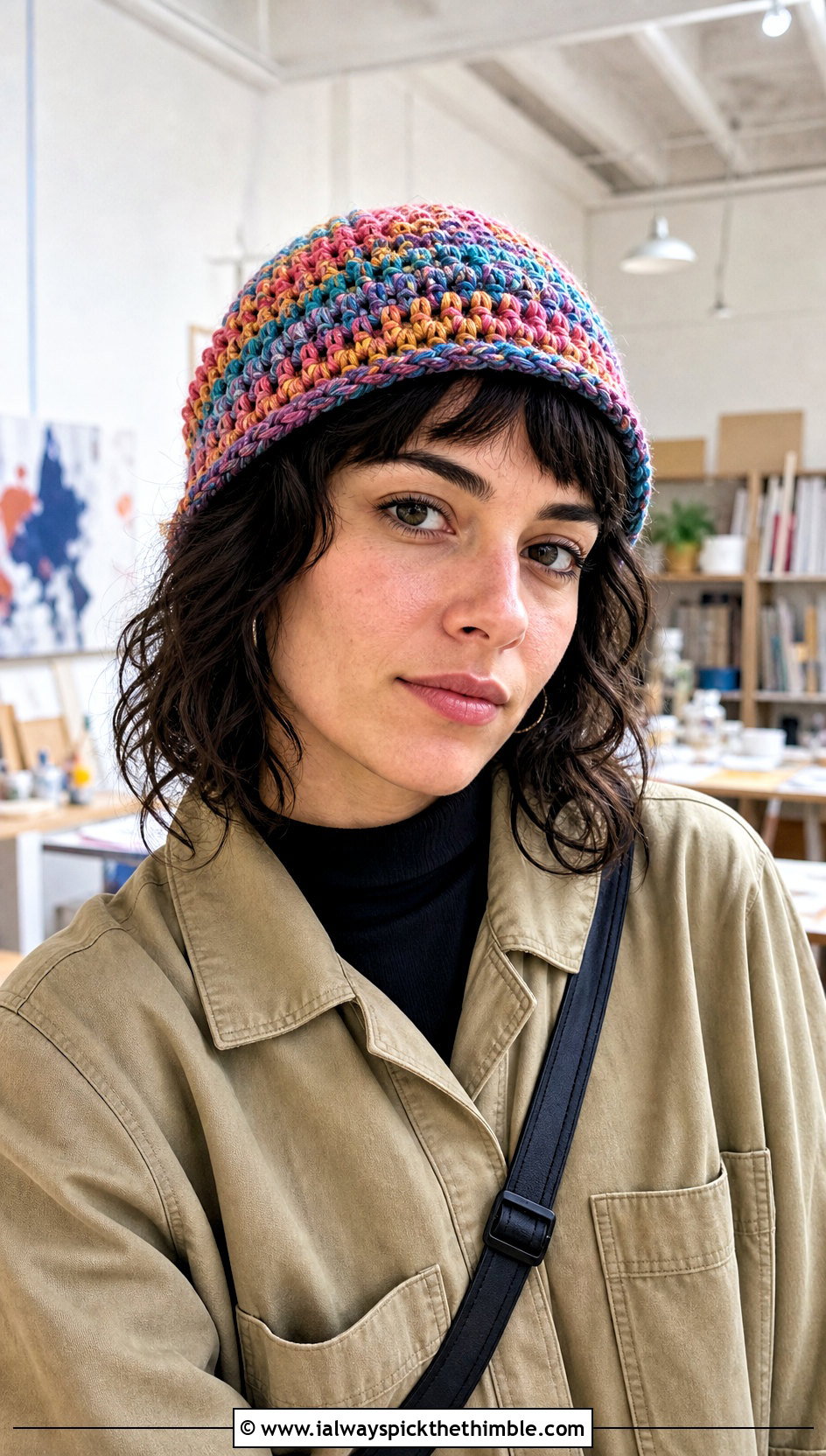 Recycled Yarn Crochet Fisherman Beanie With Workwear Jumpsuit - 25 crochet fisherman beanie outfit ideas